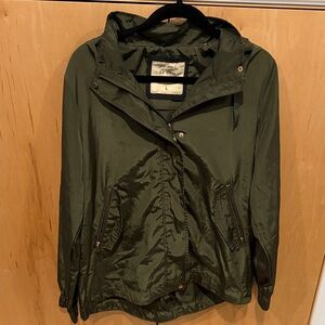 Ci Sono Olive Green Hooded Lightweight Utility Jacket